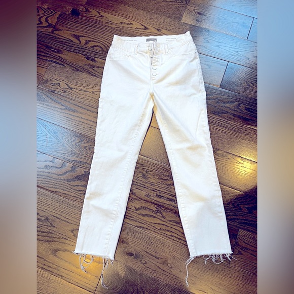 DL1961 Farrow Cropped High Rise Skinny White Jeans. Size 28 - Picture 4 of 6
